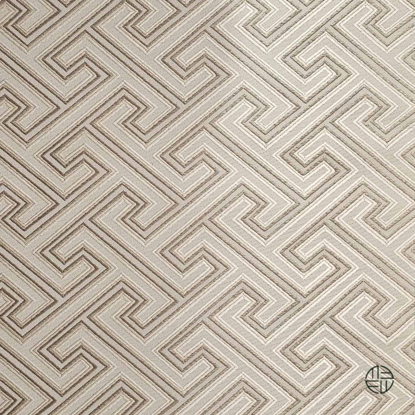 Geometric pattern with wavy lines on a beige background