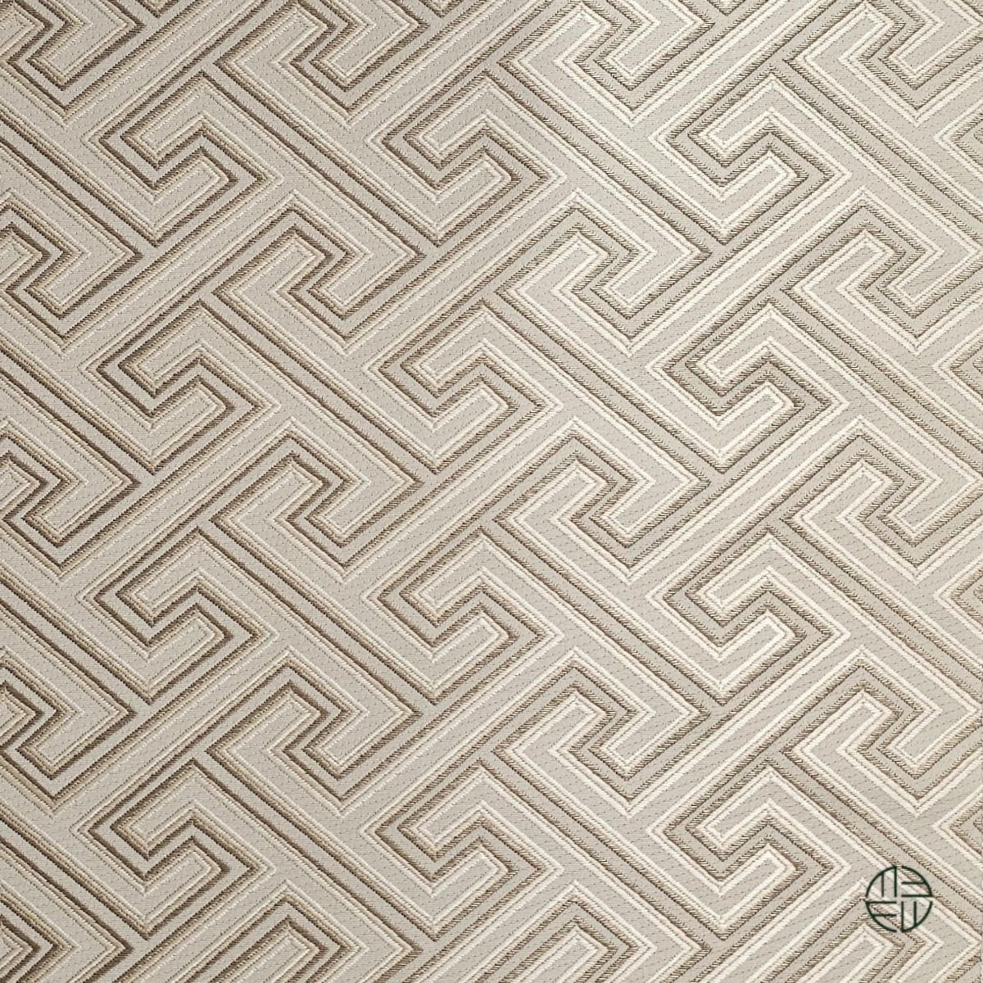 Geometric pattern with wavy lines on a beige background
